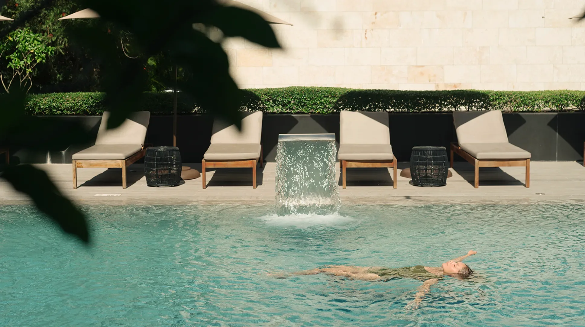 Luxury hotel pool, lifestyle photography