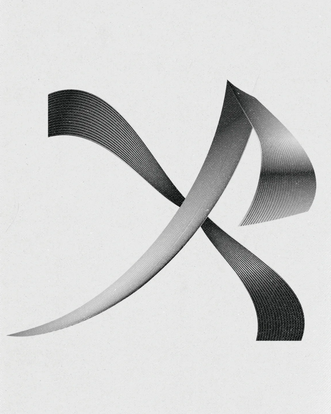 Grayscale typographic illustration