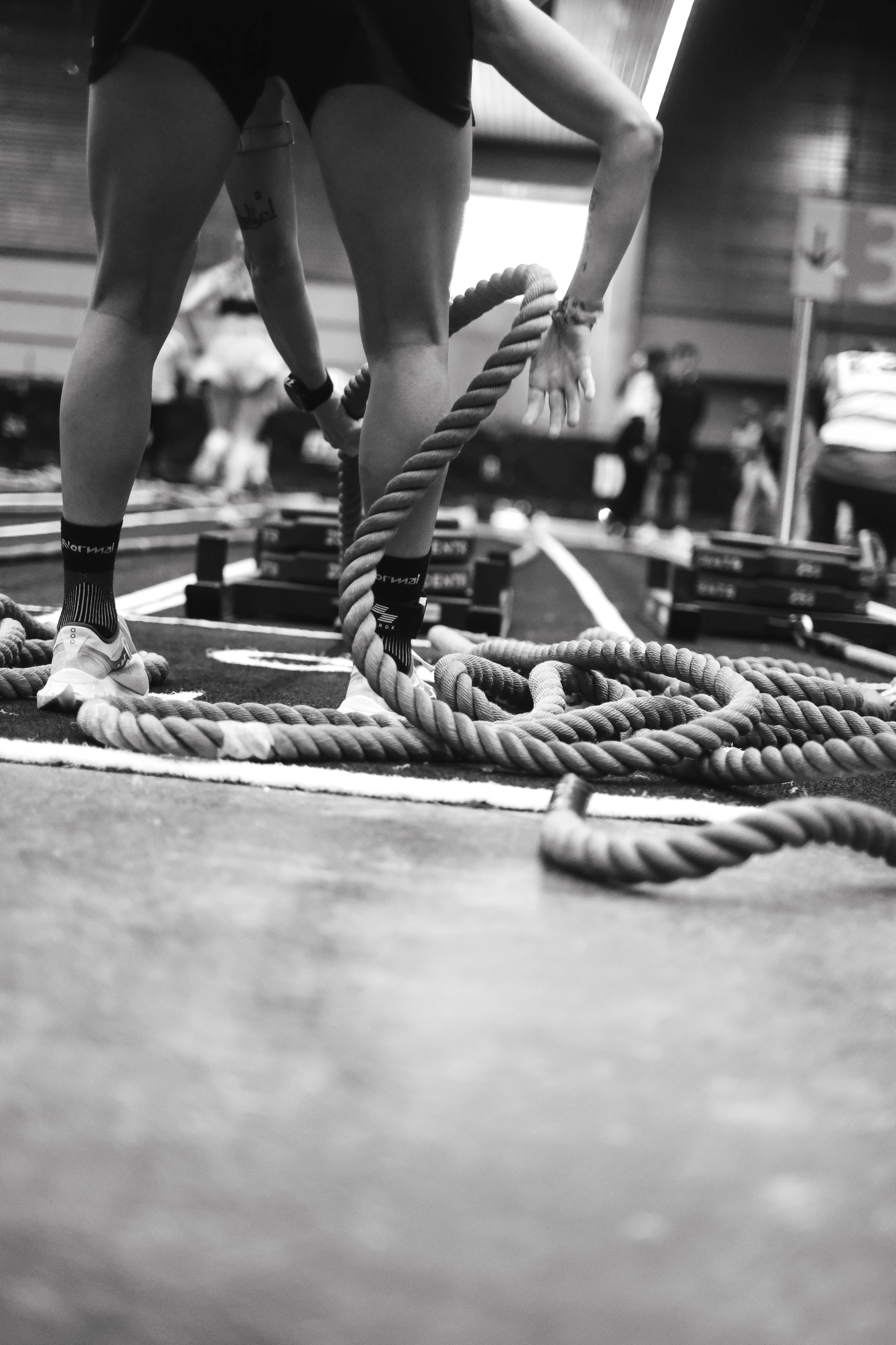 Next Level — HYROX event, rope pull